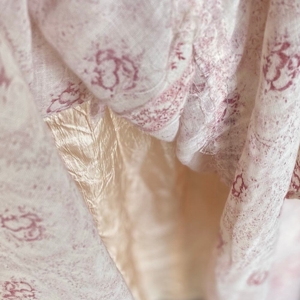 Vtg 70s Boho Handmade 2-Piece Pink Floral Halter Maxi Dress & Bolero Set XS OOAK - Picture 8 of 15